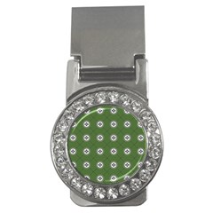 Logo Kekistan Pattern Elegant With Lines On Green Background Money Clips (cz)  by snek