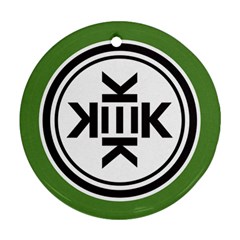 Official Logo Kekistan Circle Green And Black Ornament (round)