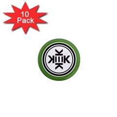 Official Logo Kekistan Circle Green And Black 1  Mini Magnet (10 Pack)  by snek