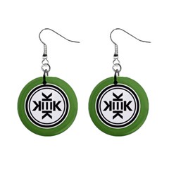 Official Logo Kekistan Circle Green And Black Mini Button Earrings by snek