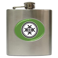 Official Logo Kekistan Circle Green And Black Hip Flask (6 Oz) by snek