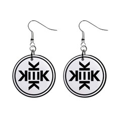Official Logo Kekistan Circle Black And White Mini Button Earrings by snek