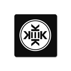 Official Logo Kekistan Circle Black And White Square Magnet by snek