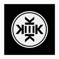 Official Logo Kekistan Circle Black And White Medium Glasses Cloth (2-side) by snek