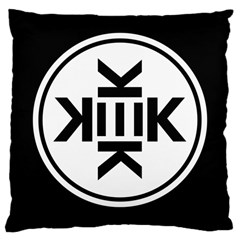 Official Logo Kekistan Circle Black And White Large Cushion Case (two Sides) by snek