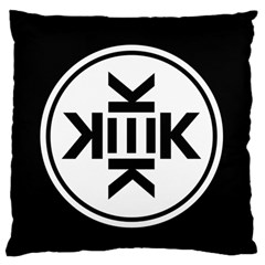 Official Logo Kekistan Circle Black And White Large Flano Cushion Case (two Sides) by snek