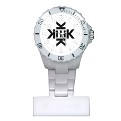 Official Logo Kekistan Circle Black And White Plastic Nurses Watch by snek