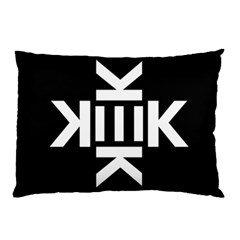 Official Logo Kekistan Circle Black And White On Black Background Pillow Case by snek