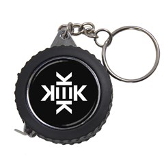 Official Logo Kekistan Circle Black And White On Black Background Measuring Tape by snek