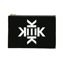 Official Logo Kekistan Kek Black And White On Black Background Cosmetic Bag (large) by snek