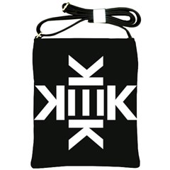 Official Logo Kekistan Kek Black And White On Black Background Shoulder Sling Bag by snek