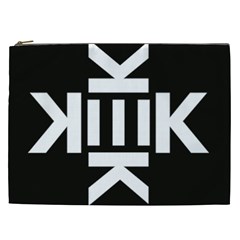 Official Logo Kekistan Kek Black And White On Black Background Cosmetic Bag (xxl) by snek