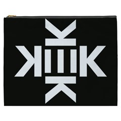 Official Logo Kekistan Kek Black And White On Black Background Cosmetic Bag (xxxl) by snek