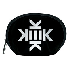 Official Logo Kekistan Kek Black And White On Black Background Accessory Pouch (medium) by snek