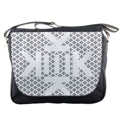 Logo Kek Pattern Black And White Kekistan Messenger Bag by snek