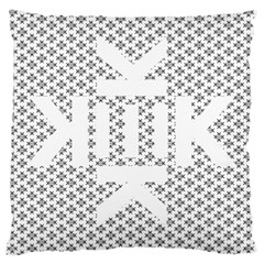 Logo Kek Pattern Black And White Kekistan Large Cushion Case (two Sides) by snek