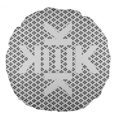 Logo Kek Pattern Black And White Kekistan Large 18  Premium Flano Round Cushions by snek