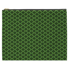 Logo Kek Pattern Black And Kekistan Green Background Cosmetic Bag (xxxl) by snek