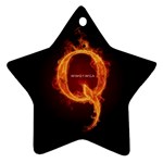 QAnon Letter Q Fire effect WWGOWGA WWG1WGA Ornament (Star) Front