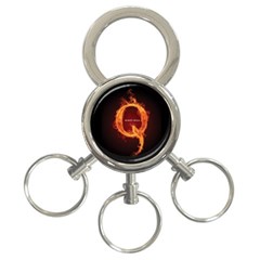 Qanon Letter Q Fire Effect Wwgowga Wwg1wga 3-ring Key Chains by snek