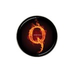 QAnon Letter Q Fire effect WWGOWGA WWG1WGA Hat Clip Ball Marker (10 pack) Front