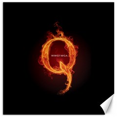 Qanon Letter Q Fire Effect Wwgowga Wwg1wga Canvas 16  X 16  by snek