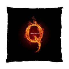 Qanon Letter Q Fire Effect Wwgowga Wwg1wga Standard Cushion Case (two Sides) by snek