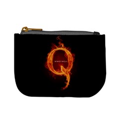 Qanon Letter Q Fire Effect Wwgowga Wwg1wga Mini Coin Purse by snek