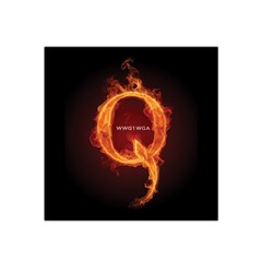 Qanon Letter Q Fire Effect Wwgowga Wwg1wga Satin Bandana Scarf by snek