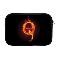 Qanon Letter Q Fire Effect Wwgowga Wwg1wga Apple Macbook Pro 17  Zipper Case by snek