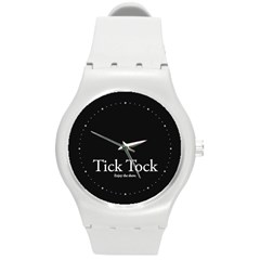 Qanon Tick Tock Enjoy The Show Wwgowga Wwg1wga Plastic Nurses Watch Round Plastic Sport Watch (m) by snek