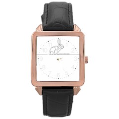 Qanon Follow The White Rabbit Wwgowga Wwg1wga Rose Gold Leather Watch  by snek