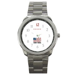 I Don t Kneel Grunge Honor The Usa Flag Maga Sport Metal Watch by snek