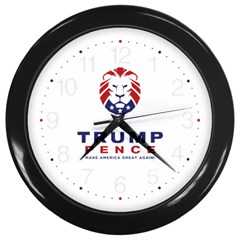 Trump Pence Logo Lion Maga Make America Great Again Wall Clock (black) by snek