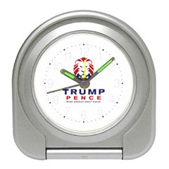 Trump Pence Logo Lion Maga Make America Great Again Travel Alarm Clock by snek