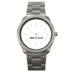 Drain the Swamp MAGA green and gray Sport Metal Watch