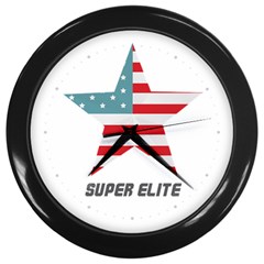 Super Elite Usa Flag In A Star Trump Maga Quote Wall Clock (black) by snek