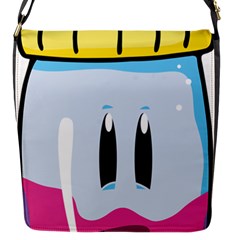 Purp Baby Bottle Flap Closure Messenger Bag (s) by grimelab