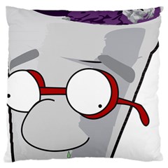 Purple Cup Nerd Large Cushion Case (two Sides) by grimelab