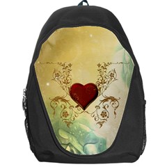 Wonderful Decorative Heart On Soft Vintage Background Backpack Bag