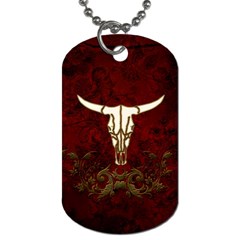 Awesome Cow Skeleton Dog Tag (one Side) by FantasyWorld7