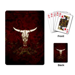 Awesome Cow Skeleton Playing Cards Single Design by FantasyWorld7