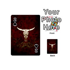 Awesome Cow Skeleton Playing Cards 54 (mini) by FantasyWorld7