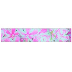 Hot Pink And White Peppermint Twist Flower Petals Large Flano Scarf 