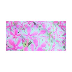 Hot Pink And White Peppermint Twist Flower Petals Yoga Headband