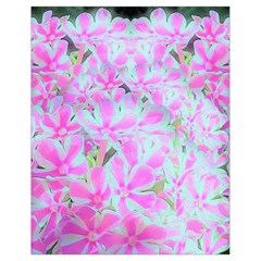 Hot Pink And White Peppermint Twist Flower Petals Drawstring Bag (small)
