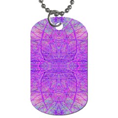 Hot Pink And Purple Abstract Branch Pattern Dog Tag (two Sides) by myrubiogarden