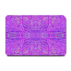 Hot Pink And Purple Abstract Branch Pattern Small Doormat  by myrubiogarden