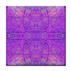 Hot Pink And Purple Abstract Branch Pattern Face Towel