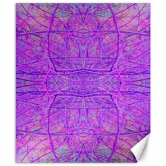 Hot Pink And Purple Abstract Branch Pattern Canvas 8  X 10 